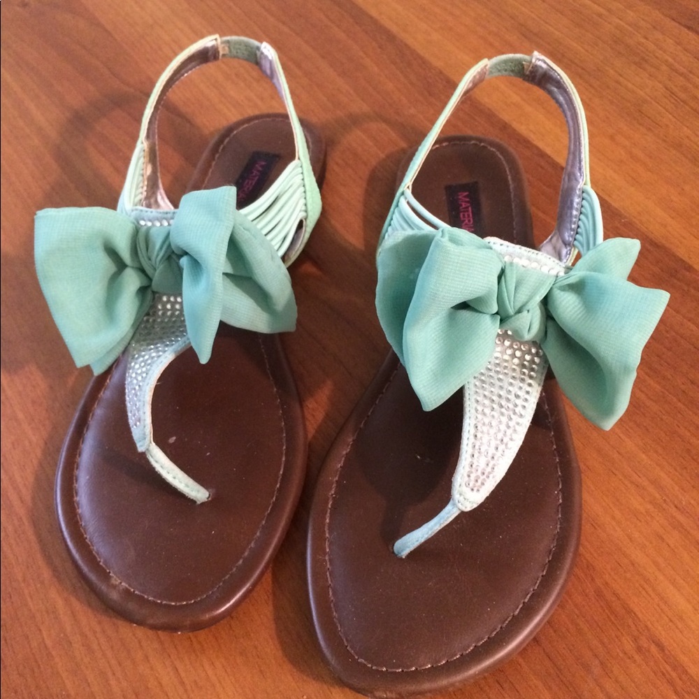 Material girl sandals. Mint green. Size 8.